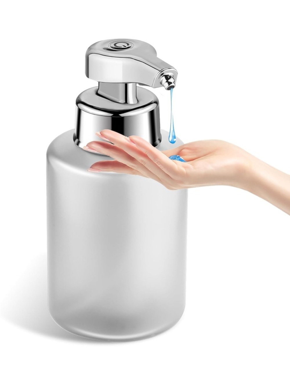 Amazon Silver and White Automatic Soap Dispenser Pump